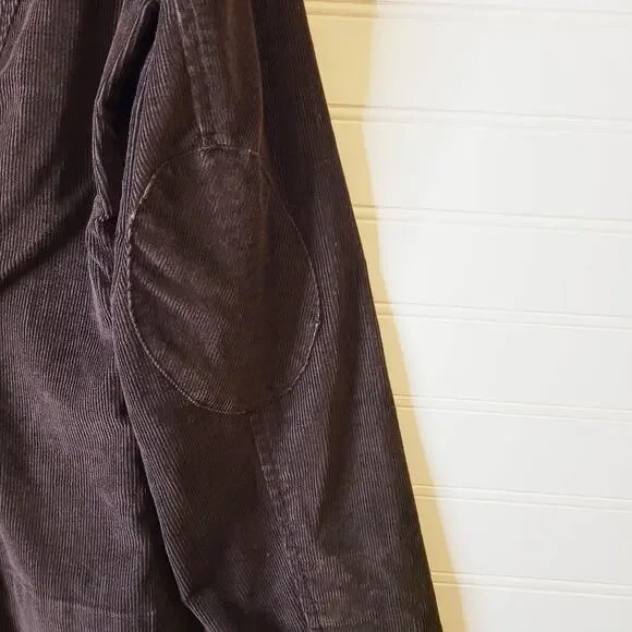 Talbots Blazer Size 6 Brown Corduroy Elbow Patches Academia Preppy - Picture 7 of 11